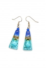 Triangle Glass Earrings